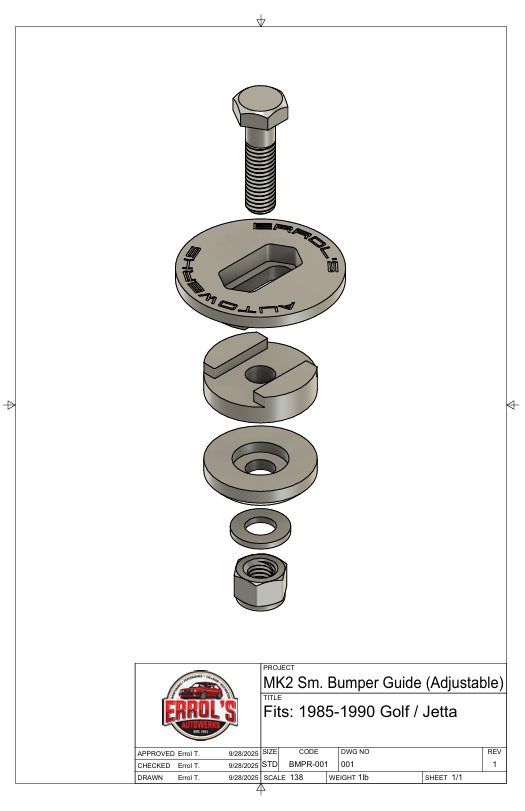 Adjustable Small Bumper Guides